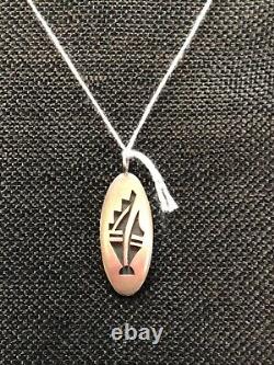 Sterling Silver Necklace Pendant Hopi Indian Alvin Taylor Modernist Tribal