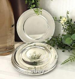 Sterling Silver Small Plates Alvin Sterling Monogrammed Sterling Dishes 4 Pc
