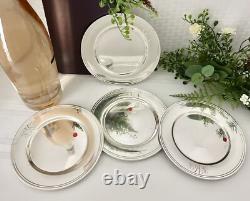 Sterling Silver Small Plates Alvin Sterling Monogrammed Sterling Dishes 4 Pc