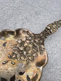 Stunning Antique Alvin Orange Blossom Sterling Pierced Tomato Serving Spoon 8
