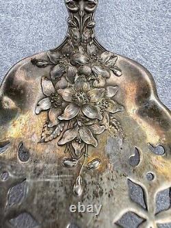 Stunning Antique Alvin Orange Blossom Sterling Pierced Tomato Serving Spoon 8