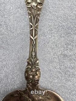 Stunning Antique Alvin Orange Blossom Sterling Pierced Tomato Serving Spoon 8