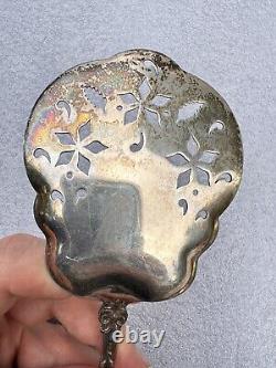 Stunning Antique Alvin Orange Blossom Sterling Pierced Tomato Serving Spoon 8