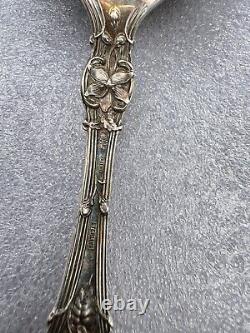 Stunning Antique Alvin Orange Blossom Sterling Pierced Tomato Serving Spoon 8