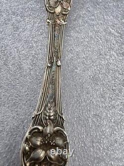 Stunning Antique Alvin Orange Blossom Sterling Pierced Tomato Serving Spoon 8