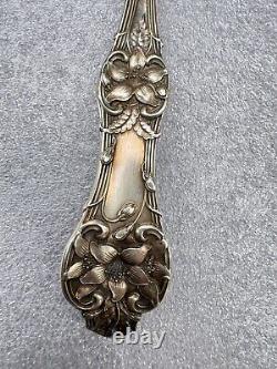 Stunning Antique Alvin Orange Blossom Sterling Pierced Tomato Serving Spoon 8