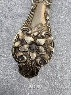 Stunning Antique Alvin Orange Blossom Sterling Pierced Tomato Serving Spoon 8