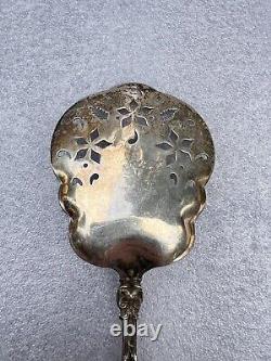 Stunning Antique Alvin Orange Blossom Sterling Pierced Tomato Serving Spoon 8