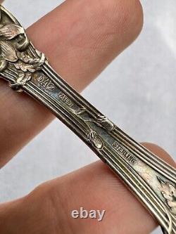 Stunning Antique Alvin Orange Blossom Sterling Pierced Tomato Serving Spoon 8