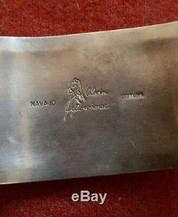 Stunning Navajo Alvin Yellowhorse Sterling Silver Inlay Cuff Bracelet