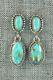 Turquoise & Sterling Silver Earrings Alvin Joe