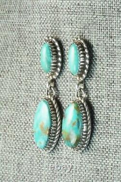 Turquoise & Sterling Silver Earrings Alvin Joe