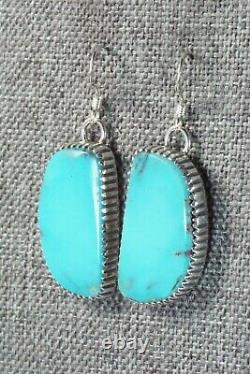 Turquoise & Sterling Silver Earrings Alvin Joe