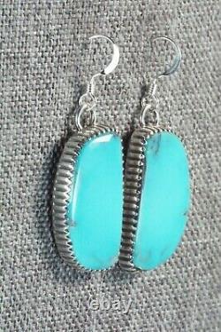 Turquoise & Sterling Silver Earrings Alvin Joe