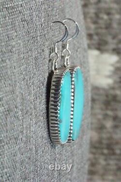 Turquoise & Sterling Silver Earrings Alvin Joe