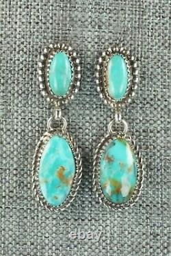 Turquoise & Sterling Silver Earrings Alvin Joe