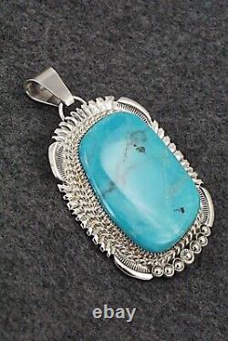 Turquoise & Sterling Silver Pendant Alvin Joe