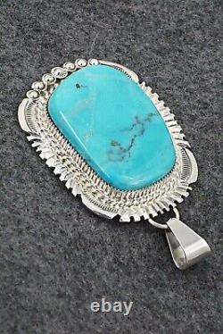 Turquoise & Sterling Silver Pendant Alvin Joe