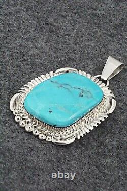 Turquoise & Sterling Silver Pendant Alvin Joe