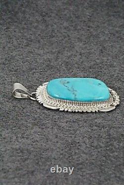 Turquoise & Sterling Silver Pendant Alvin Joe