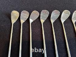 Twelve 1930's Alvin Sterling Silver Cocktail Shaker Companion Golf Clubs 292 Gr