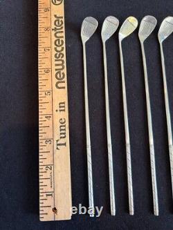 Twelve 1930's Alvin Sterling Silver Cocktail Shaker Companion Golf Clubs 292 Gr