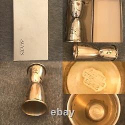VINTAGE ALVIN STERLING SILVER COCKTAIL JIGGER CUP BAR TOOL With BOX