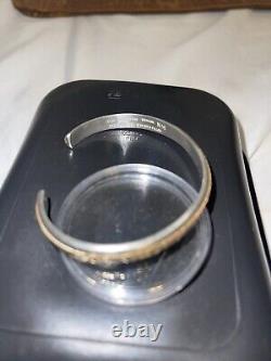 VINTAGE NAVAJO SIGNED ALVIN TOADACHEENA STERLING SILVER And 12 Kt GF BRACELET
