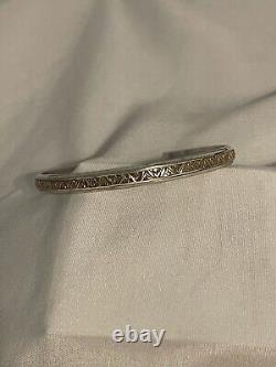 VINTAGE NAVAJO SIGNED ALVIN TOADACHEENA STERLING SILVER And 12 Kt GF BRACELET