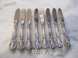 VIVALDI ALVIN STERLING SILVER BUTTER KNIVES (SET 8) 6-1/2 NO MONOGRAMS 345g