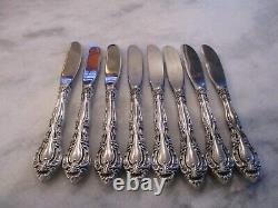 VIVALDI ALVIN STERLING SILVER BUTTER KNIVES (SET 8) 6-1/2 NO MONOGRAMS 345g