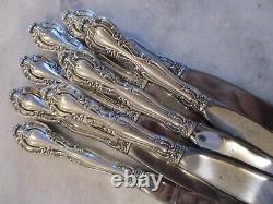 VIVALDI ALVIN STERLING SILVER BUTTER KNIVES (SET 8) 6-1/2 NO MONOGRAMS 345g