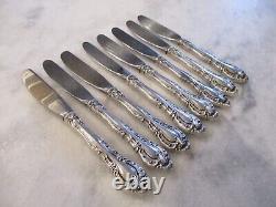 VIVALDI ALVIN STERLING SILVER BUTTER KNIVES (SET 8) 6-1/2 NO MONOGRAMS 345g