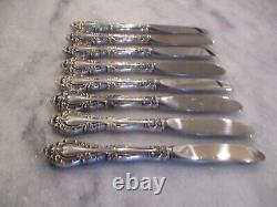 VIVALDI ALVIN STERLING SILVER BUTTER KNIVES (SET 8) 6-1/2 NO MONOGRAMS 345g