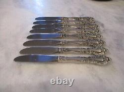 VIVALDI ALVIN STERLING SILVER BUTTER KNIVES (SET 8) 6-1/2 NO MONOGRAMS 345g