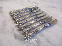 VIVALDI ALVIN STERLING SILVER BUTTER KNIVES (SET 8) 6-1/2 NO MONOGRAMS 345g