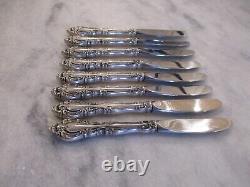 VIVALDI ALVIN STERLING SILVER BUTTER KNIVES (SET 8) 6-1/2 NO MONOGRAMS 345g