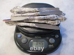 VIVALDI ALVIN STERLING SILVER BUTTER KNIVES (SET 8) 6-1/2 NO MONOGRAMS 345g