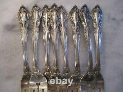 VIVALDI ALVIN STERLING SILVER SALAD FORKS (SET 8) 6-3/4 NO MONOGRAMS -346grams