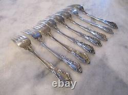 VIVALDI ALVIN STERLING SILVER SALAD FORKS (SET 8) 6-3/4 NO MONOGRAMS -346grams