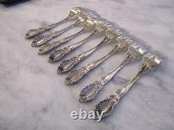 VIVALDI ALVIN STERLING SILVER SALAD FORKS (SET 8) 6-3/4 NO MONOGRAMS -346grams