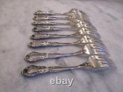 VIVALDI ALVIN STERLING SILVER SALAD FORKS (SET 8) 6-3/4 NO MONOGRAMS -346grams