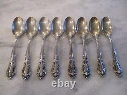 VIVALDI ALVIN STERLING SILVER TEASPOONS (SET 8) 6 NO MONOGRAMS 278 grams