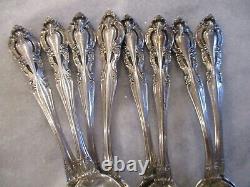 VIVALDI ALVIN STERLING SILVER TEASPOONS (SET 8) 6 NO MONOGRAMS 278 grams