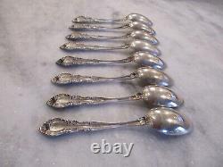 VIVALDI ALVIN STERLING SILVER TEASPOONS (SET 8) 6 NO MONOGRAMS 278 grams