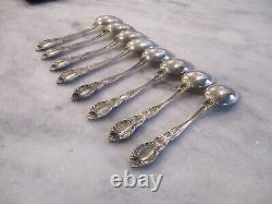 VIVALDI ALVIN STERLING SILVER TEASPOONS (SET 8) 6 NO MONOGRAMS 278 grams