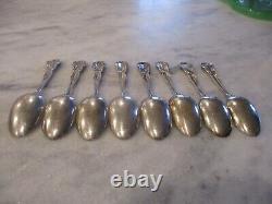 VIVALDI ALVIN STERLING SILVER TEASPOONS (SET 8) 6 NO MONOGRAMS 278 grams