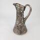 Vtg Alvin 999 Sterling Antique Silver Overlay Glass Pitcher 9 Vase 3802
