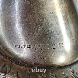 VTG Alvin 999 STERLING antique Silver Overlay Glass Pitcher 9 Vase 3802