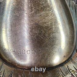 VTG Alvin 999 STERLING antique Silver Overlay Glass Pitcher 9 Vase 3802